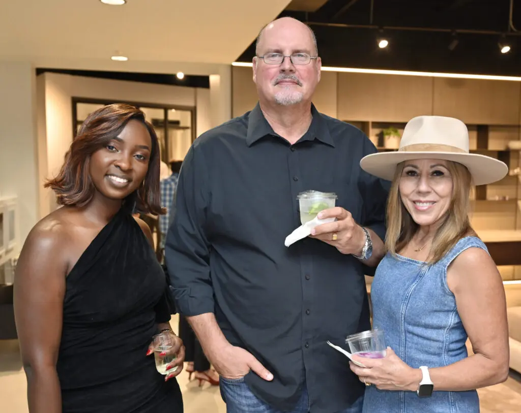 Hafy Masa, Glenn & Connie Hammack at Gala Design-Studio opening (Photo by Alex Montoya)