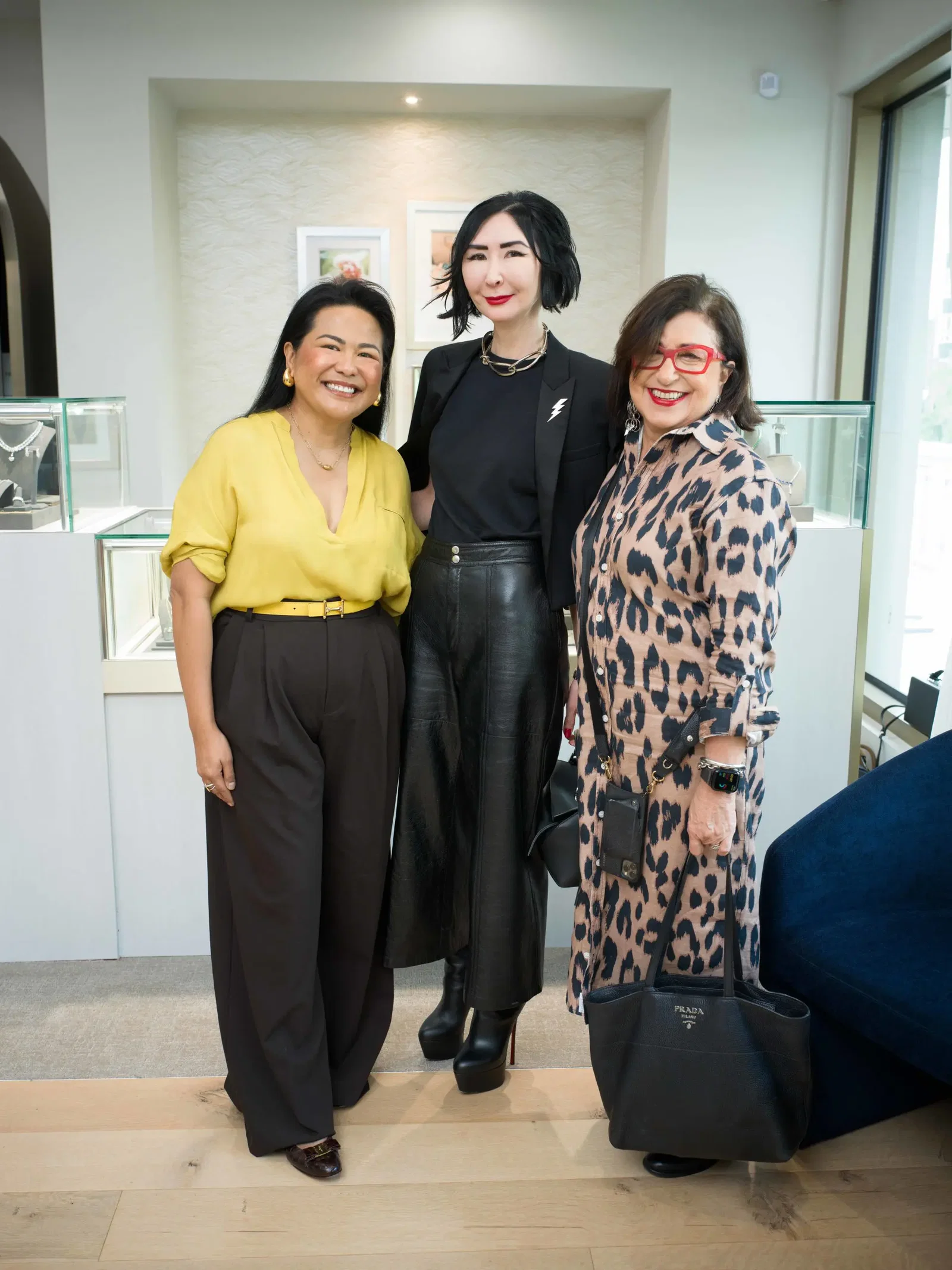 June Rodil, Carrie Brandsberg-Dahl, Roz Pactor at Zadok Jewelers' 'Leading Women' brunch (Photo by Daniel Ortiz)