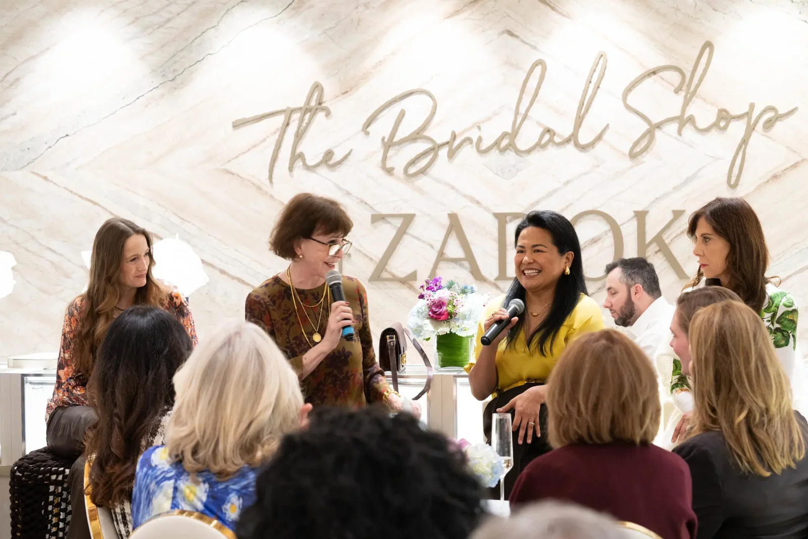PaperCity's Shelby Hodge interviews Goodnight Hospitality CEO and partner June Rodil at Zadok Jewelers' 'Leading Women' brunch 