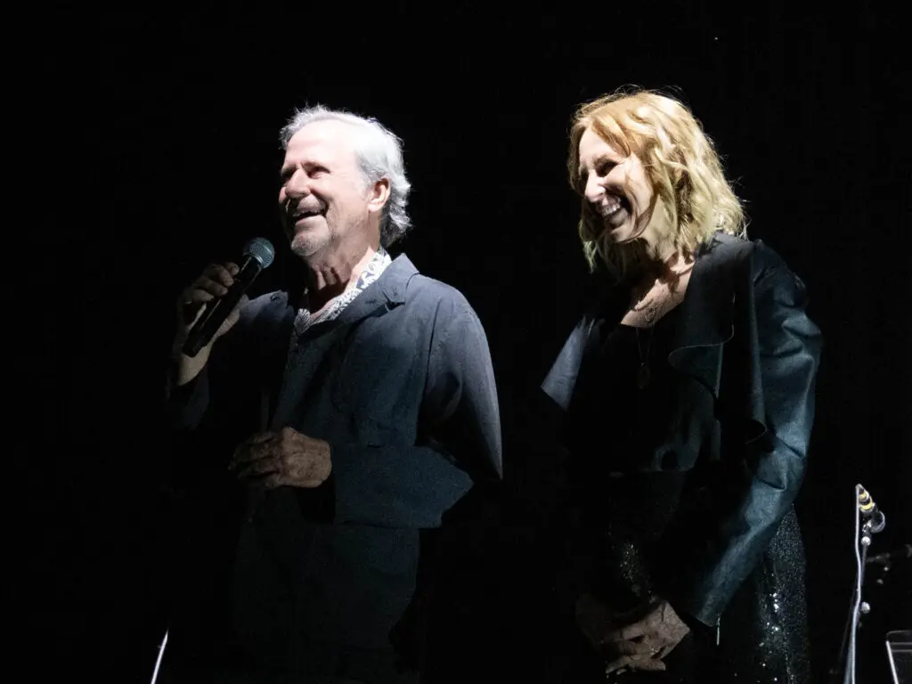 Scott and Brenda Mitchell welcomed guests to the Cynthia Woods Mitchell Pavilion as part of the 50th anniversary celebration of The Woodlands. (Photo by F. Carter Smith)