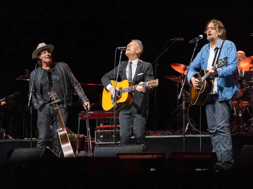 Celebrating 50 years, The Woodlands put on a free concert with Jack Ingram (l)  Lyle Lovett and His Large Band (center), and Hayes Carll. (Photo by F. Carter Smith)