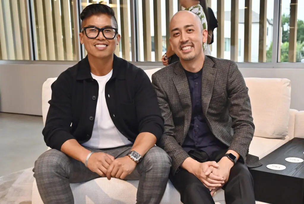 Mark Gonzales, Ramon Galang at Gala Design-Studio opening (Photo by Alex Montoya)