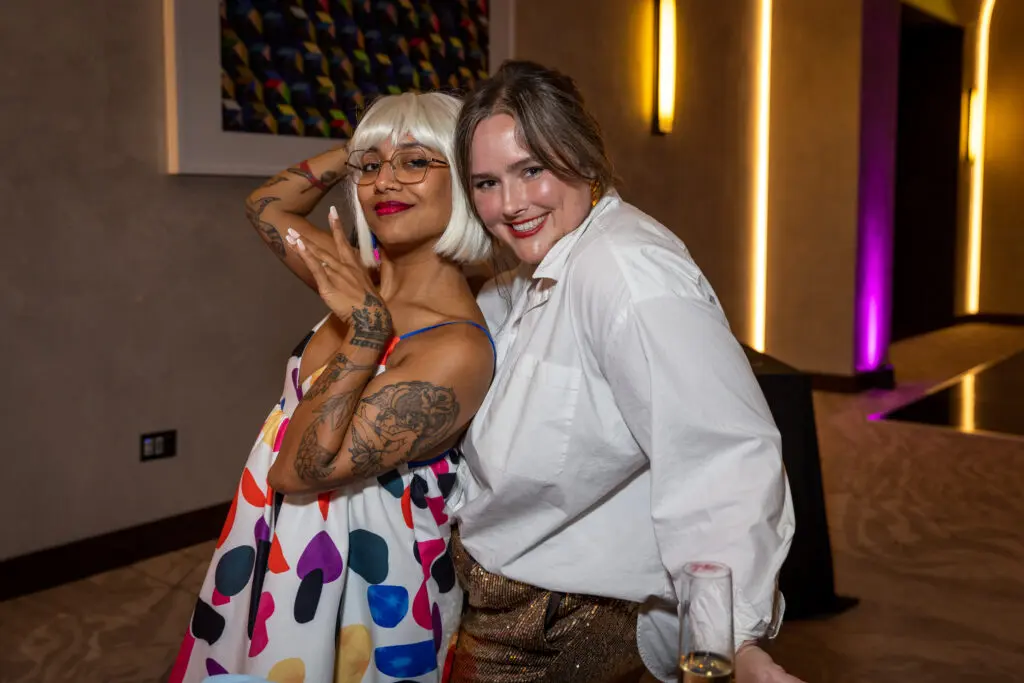 Preetika Rajgariah and Sarah Beth Wilson at Art League Houston's 76th Anniversary Gala, Bloom (Photo by Alex Barber)