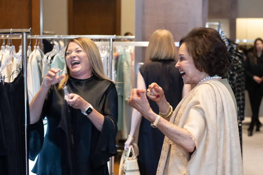 Shannon Blanchard, Lou Ebert at the Fabiana Filippi spring/summer 2025 event at Elizabeth Anthony (Photo by Wilson Parish)