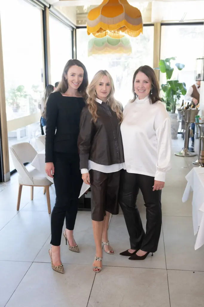 Jennifer Mohler Graves, Aryana Cianni, Julie Roberts at the Elizabeth Anthony Fabiana Filippi spring/summer 2025 trunk show at Lombardi (Photo by Wilson Parish)