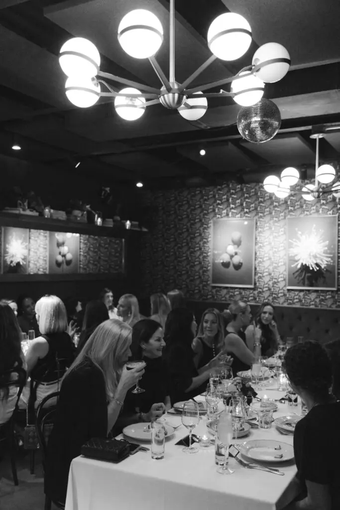 The intimate dinner party was held in a private dining room at Beverley's (Photo by Kaitlin Saragusa)