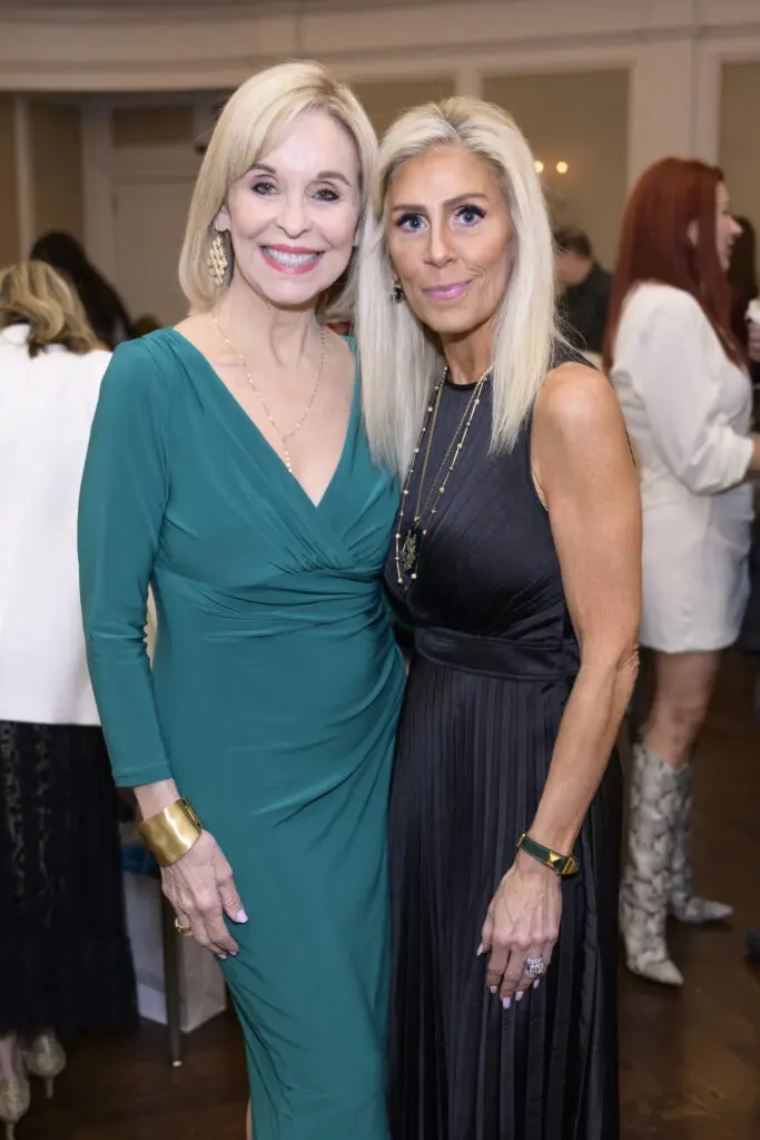 Sandra Porter, Gina Gusemano at the Italian Cultural & Community Center Luncheon at River Oaks Country Club (Photo by Michelle Watson, CatchLightGroup.com)