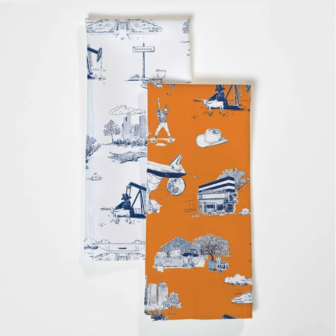 Katie Kime Houston Toile Te Towel Set