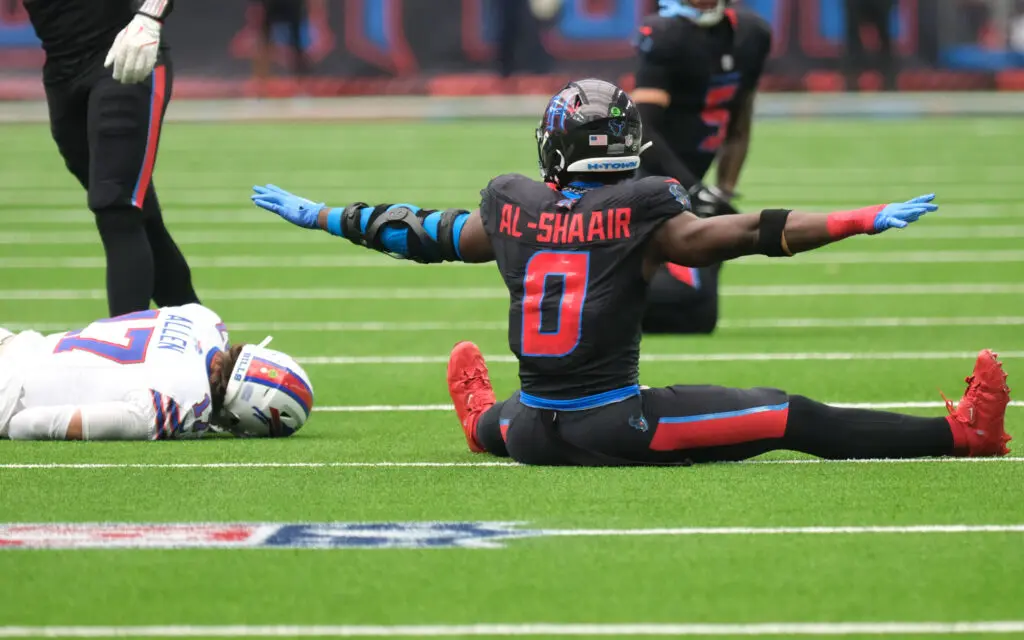 Azeez Al-Shaair is determined to make the Texans defense a no fly zone.  (Photo by F. Carter Smith)
