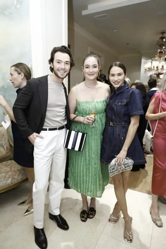William Finnorn, Anna Moore, Hannah Swiggard at Amir Taghi's trunk show in the family home in Tanglewood (Photo by Quy Tran)