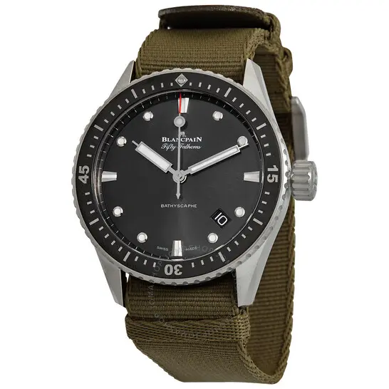 Blancpain Fifty Fathoms Bathyscaphe Meteor Grey Dial Automatic Men's Watch, available at de Boulle Diamond & Jewelry.