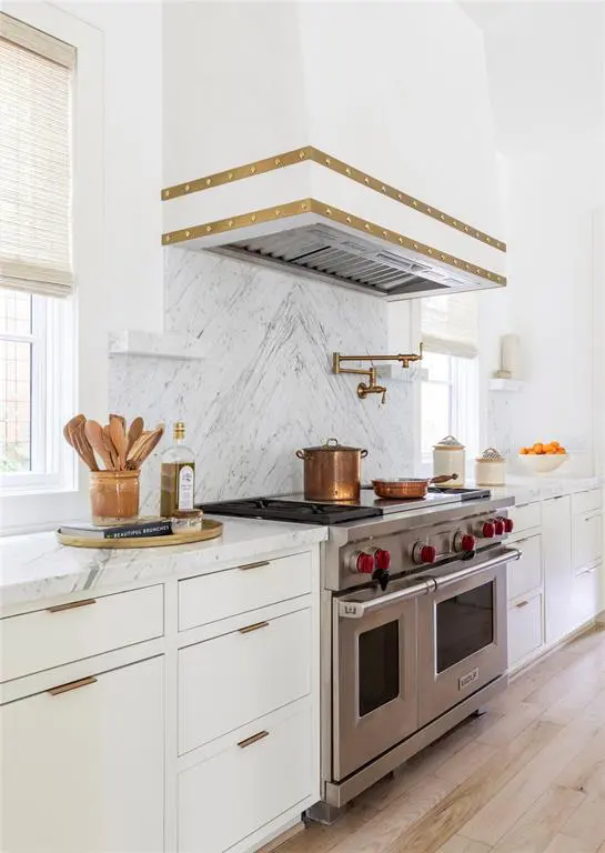 The gourmet kitchen at 4048 Overbrook Lane is a fresh update from the original.