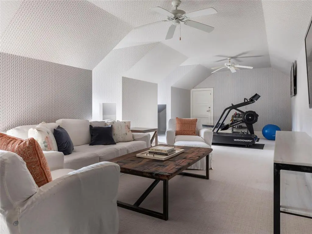 The third floor entertaining area at 4048 Overbrook Lane is a bonus space.