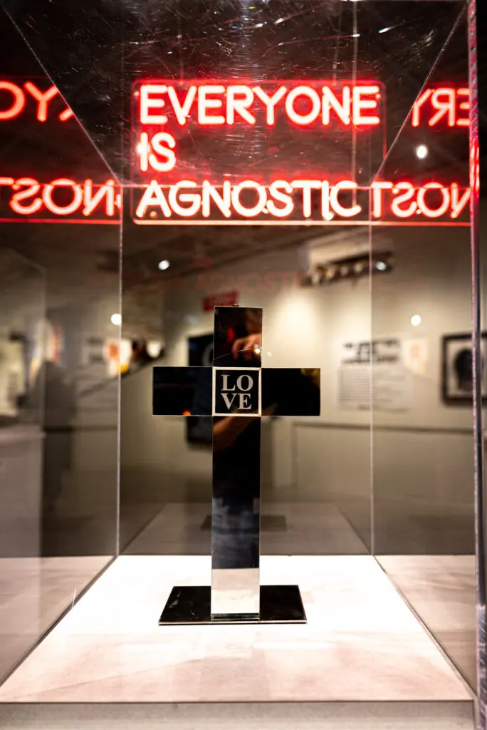 "Real Love" by the late Forrest Prince greets viewers as they enter the gallery. (Courtesy Fort Works Art)