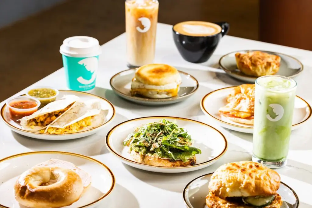 White Rhino Coffee's menu features breakfast and lunch dishes made in-house. (Photo by Kathy Tran)