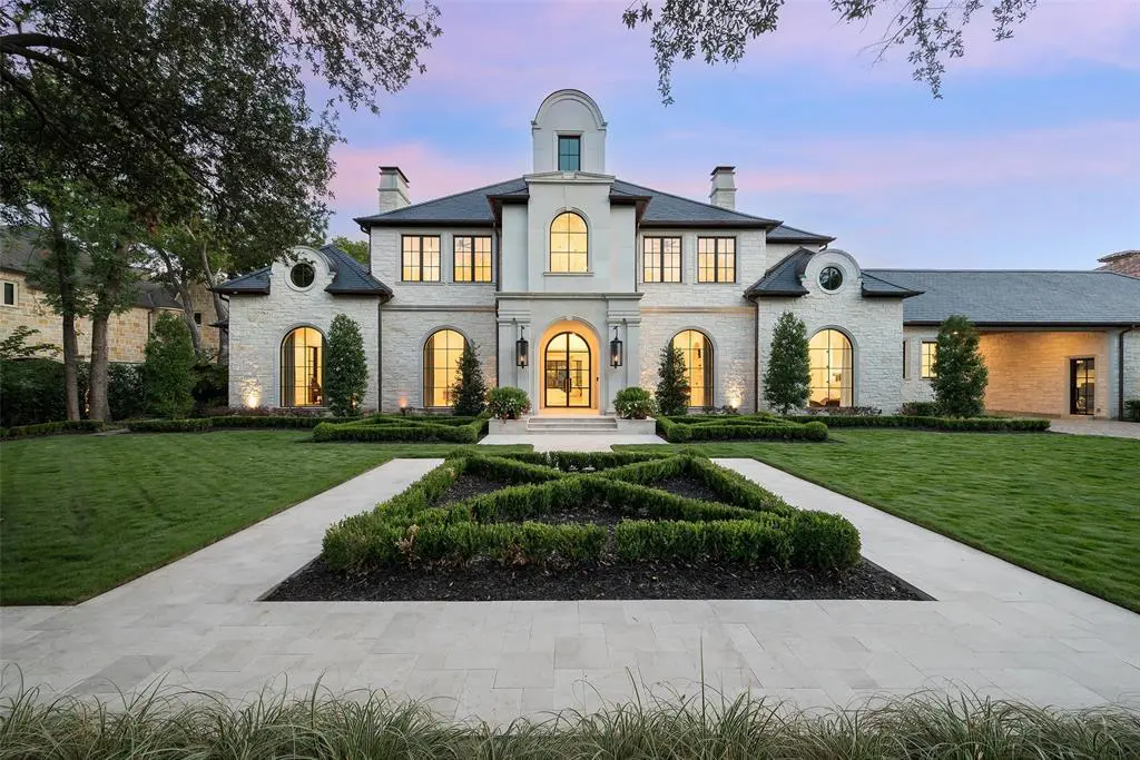 5414 Elden Drive is a French transitional estate in Preston Hollow. (Courtesy)
