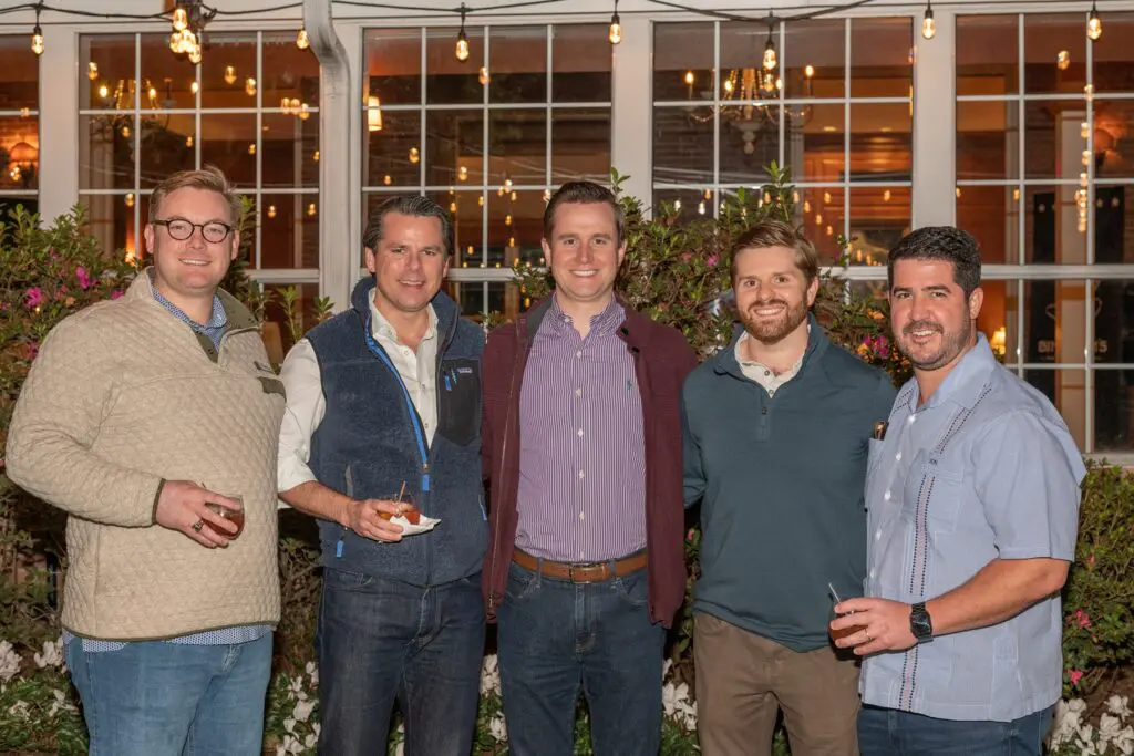  Keaton Beck, Chris Maier, Patrick Reichert, Cody Robinson, Chip Niemann attending the 'Tribute to Fall' at The Houstonian's Manor House (Photo by Katy Cartland Photography)