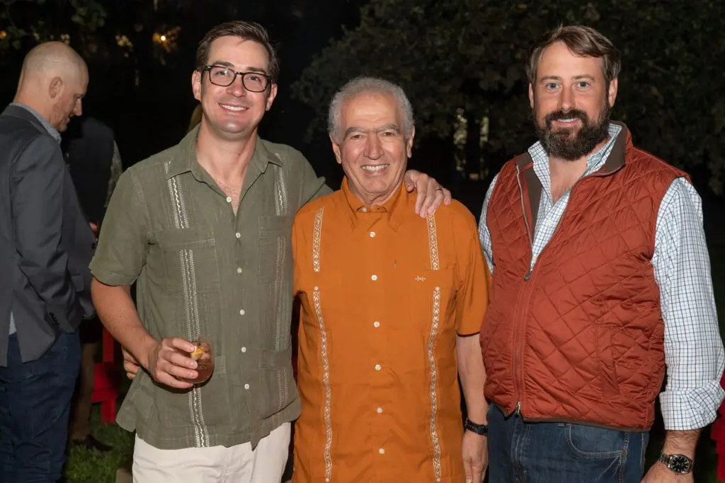 Amad Albanna, Eugene Terry, Russell Scott attending the 'Tribute to Fall' at The Houstonian's Manor House (Photo by Katy Cartland Photography)