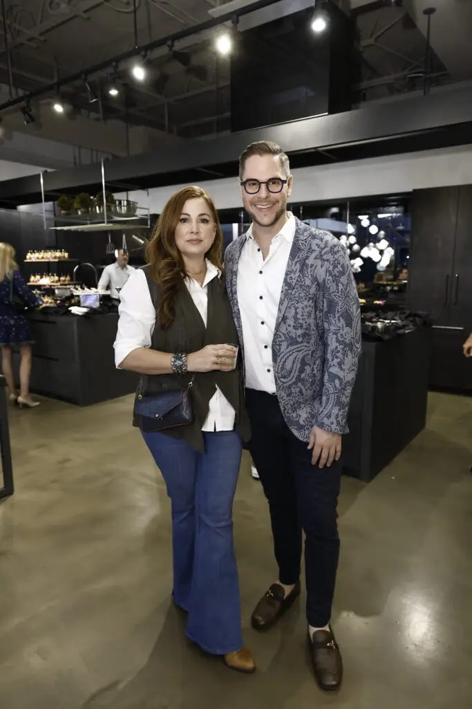 Dawn Ginn, Benjamin Johnston at the AIA Houston Home Tour Appreciation Party (Photo by Quy Tran)