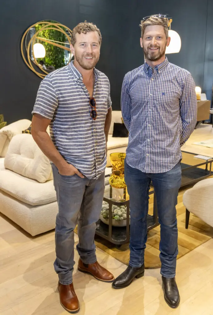 Andrew Young, Chad Ham  at Roche Bobois (Photo by Jordan Geibel)