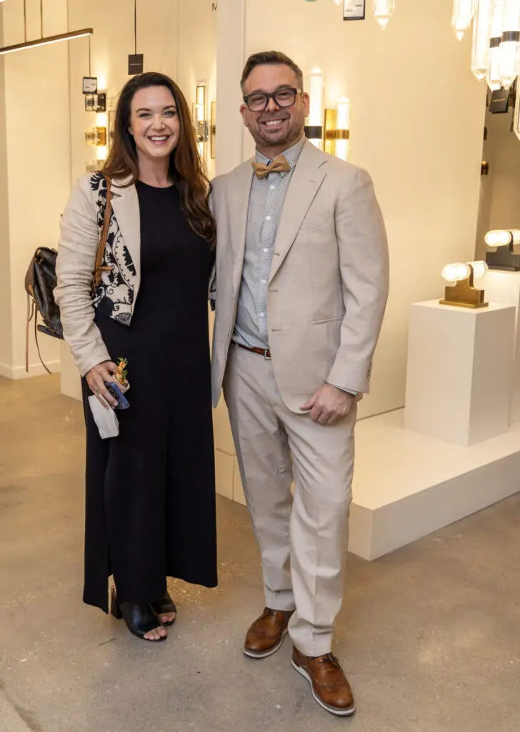 Angeline Guido Hall, Mike Yates at Visual Comfort & Co (Photo by Jordan Geibel)