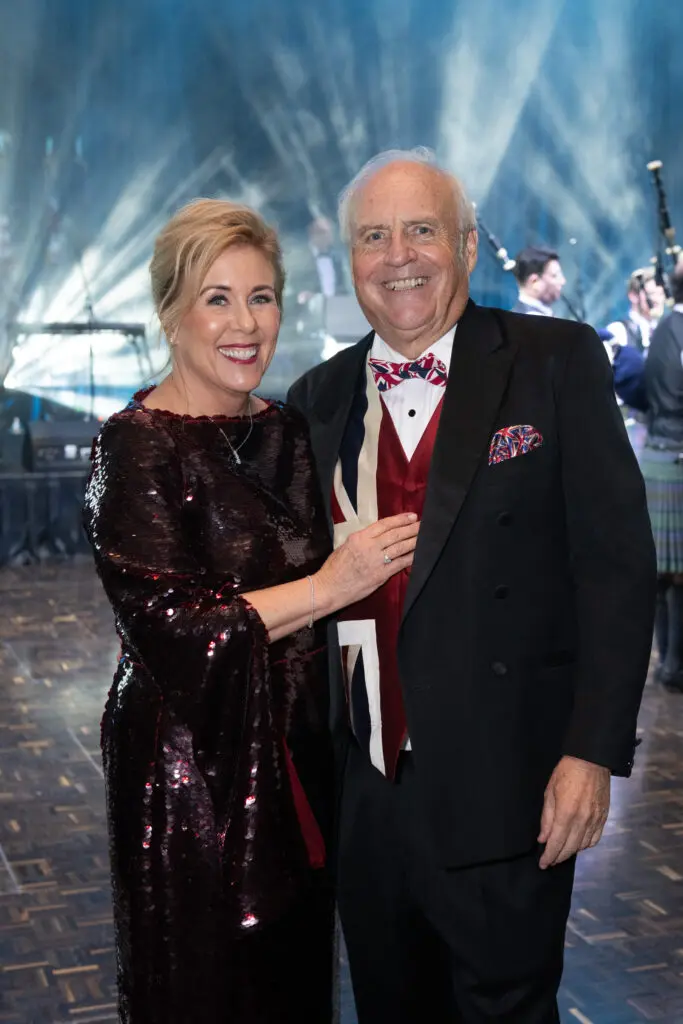 Ann Hughes, Kevin Howard MBE at the British American Foundation of Texas gala (Photo by Wilson Parish)