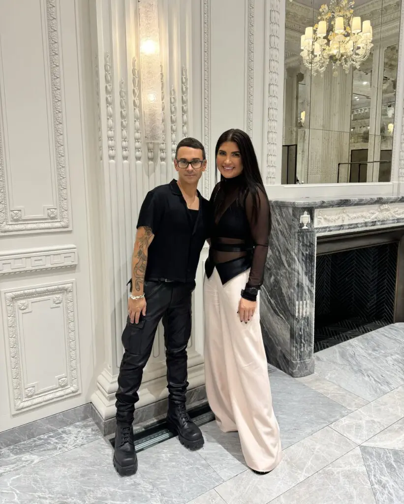 Designer Christian Siriano with Fort Worth-based stylist Bonnie Thompson Smith. (Photo by Beth Hutson)