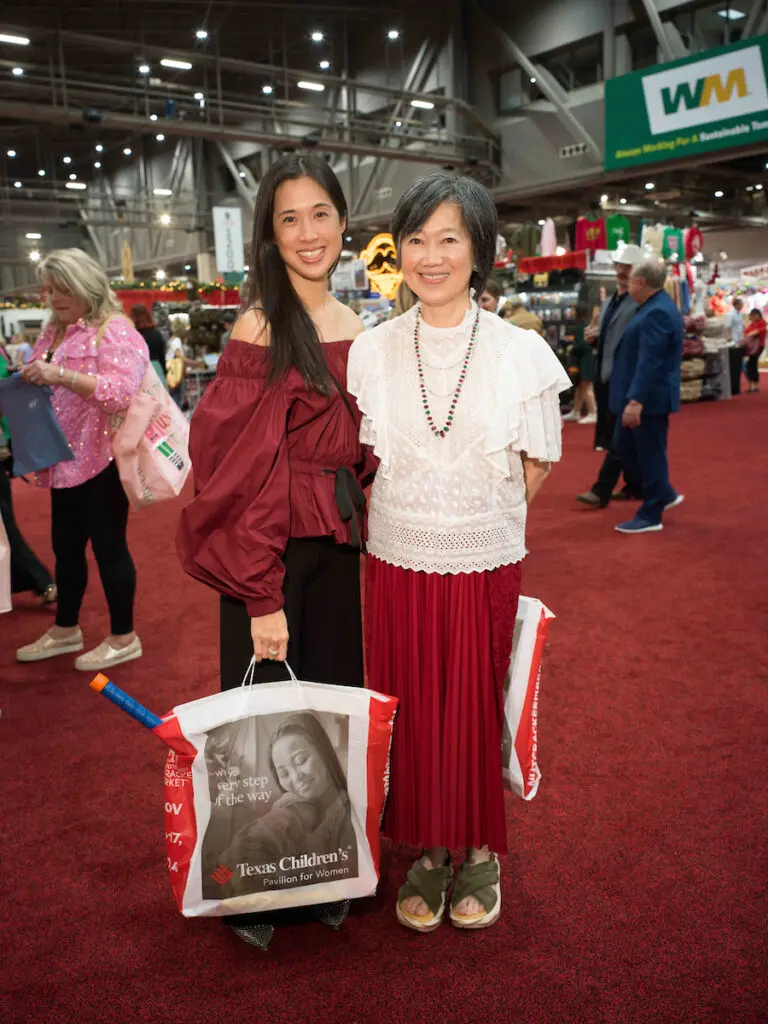 Carolyn Sabat, Anne Chao at the Houston Ballet Nutcracker Market Wells Fargo Preview Party