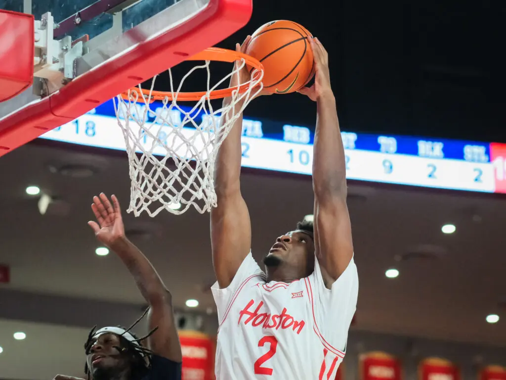 University of Houston center Cedric Lath can throw it down. (Photo by F. Carter Smith)