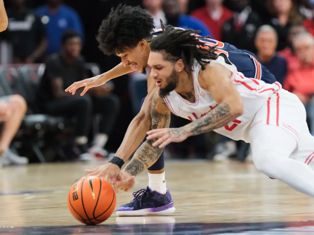University of Houston standout Emanuel Sharp is as much wreaking ball as shooting guard. Sharp almost seeks out contact, bringing a real physicality to his position. (Photo by F. Carter Smith)