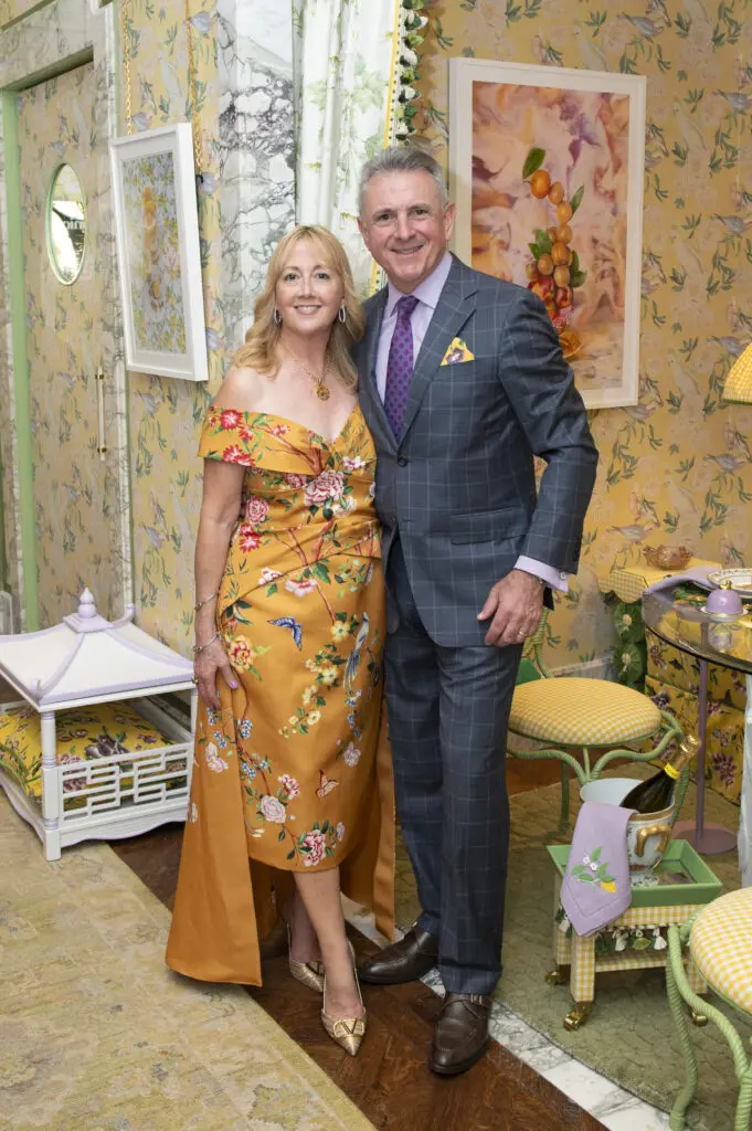 Courtnay Tartt Elias & Mark Elias at Kips Bay Decorator Show House Dallas President's Dinner (Photo by Tamytha Cameron)