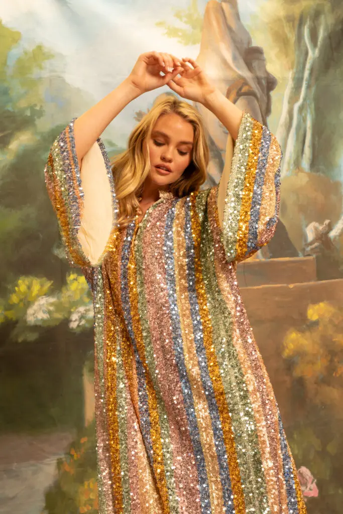 Rather than owning just one, women are curating collections of La Vie caftans like gold coins. (Courtesy)
