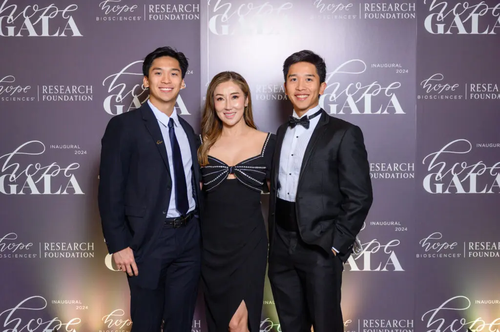 Etthan Kao, Mandy Kao, Tyler Kao at the Hope Biosciences Research Foundation gala  (Photo by Si Vo)