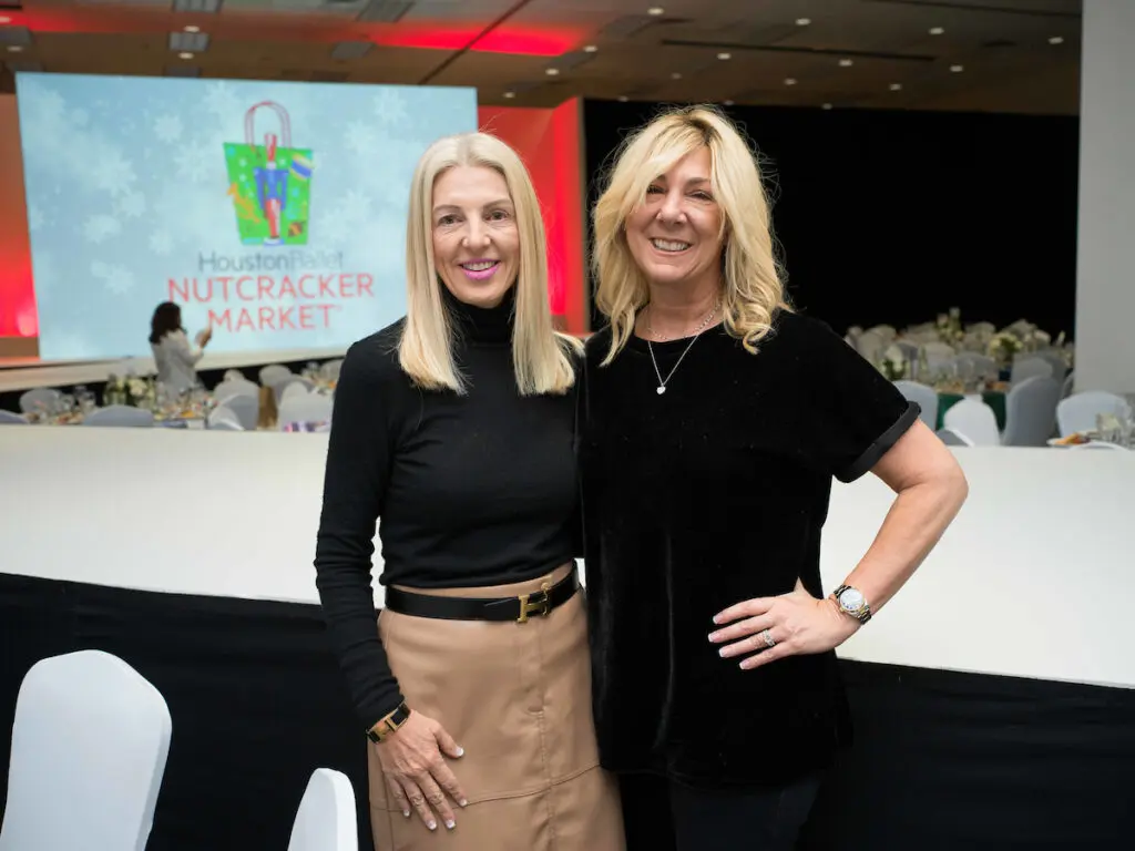 Gaylon Gullquist, Denise Malone at the Houston Ballet Nutcracker Market Macy's Fashion Avenue show and luncheon
