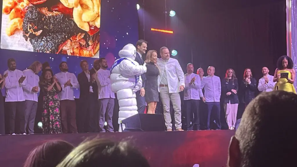 The Michelin Man and the chefs enjoyed their time in Houston. (Photo by Chris Baldwin)