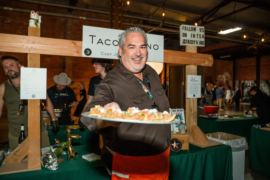 Zoo to Do stands out as the most delicious fundraiser in Dallas. For the “strolling dinner,” chefs from 36 local restaurants participated, each offering one perfectly executed bite. Pictured is Jimmy Conteras, Chef Wrangler for Zoo To Do 2024 and Executive Chef of Taco Y Vino. (Photo by Susie Burleson)
