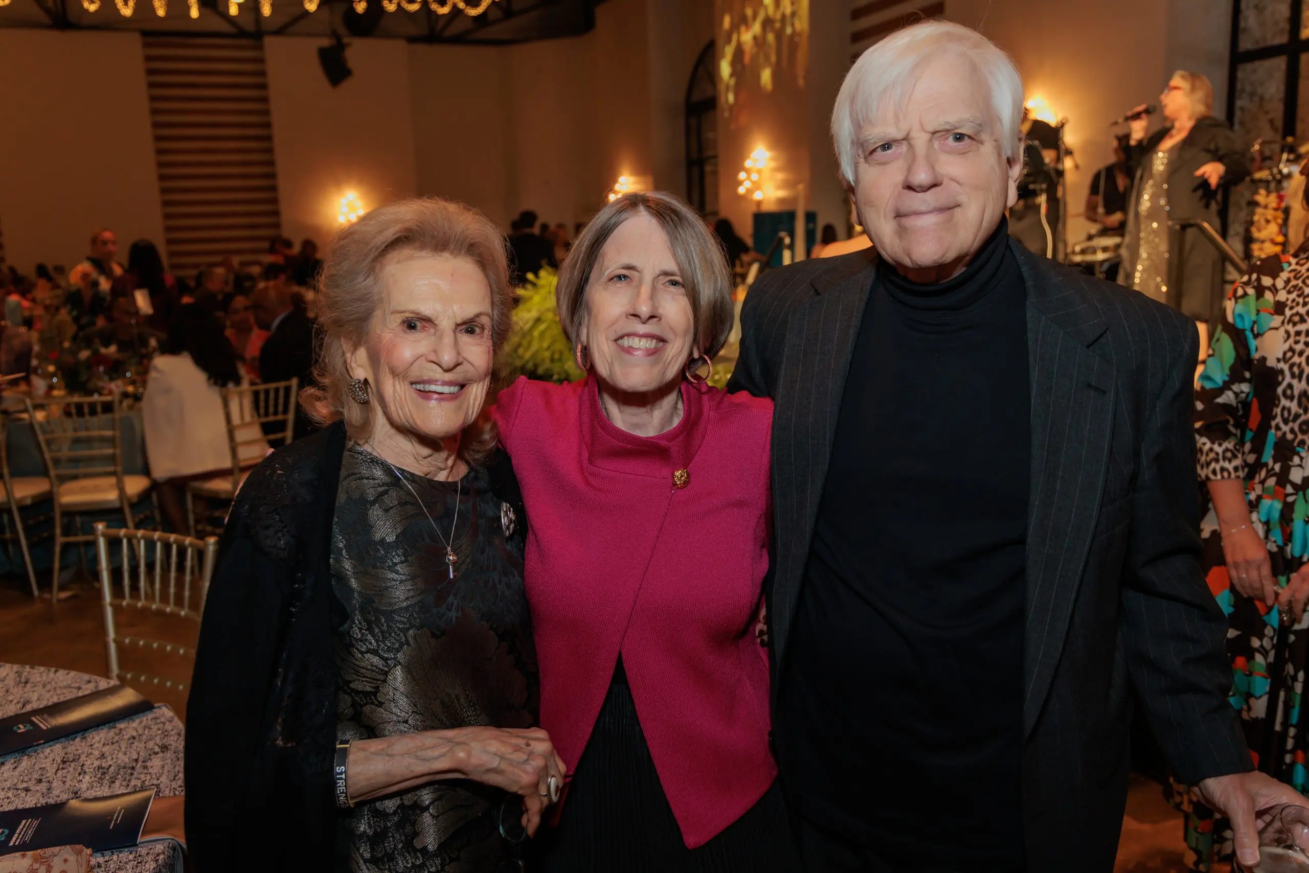 Joan Alexander, Jane Schmitt, Dick Schmitt at the Dress for Success Houston gala