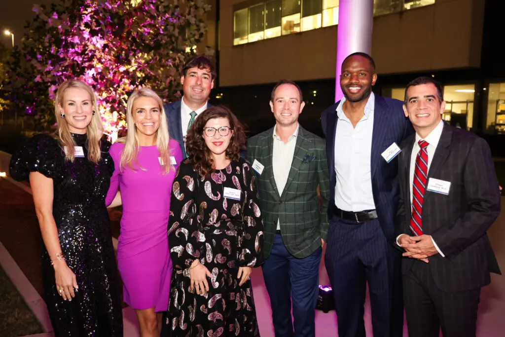 Josie Sewell, Lara Pryor, Brian Pryor, Sarah Lieber, M.D., M.S.C.R, Jonathan Dietz, Anezi Uzendu, M.D., F.A.C.C., Ethan Sanford, M.D. (Photo by Ren Morrison and Scott Booth)