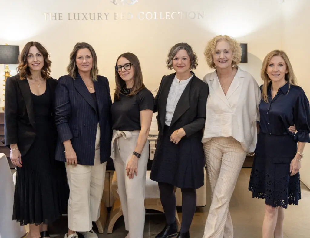 Joslyn Taylor, Sam Reitmayer Sano, Melissa Reavis, Margie Lavender, Cathy Purple Cherry, Mary Pat Wallace at The Luxury Bed Collection