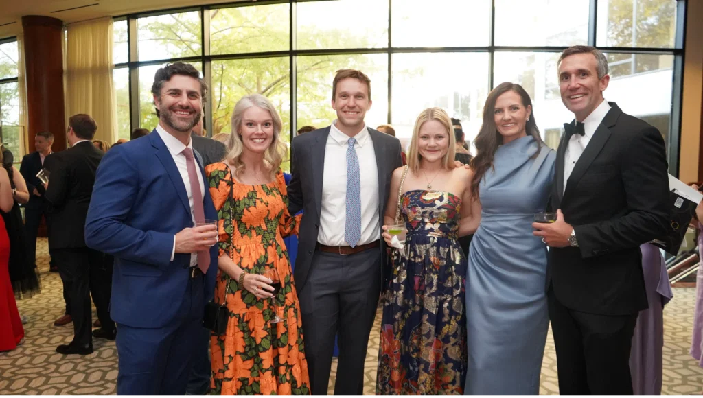 Grant & Melissa Jungeblut, Peter & Claire Mahoney, Katie & Parker Auld at the Elijah Rising dinner.