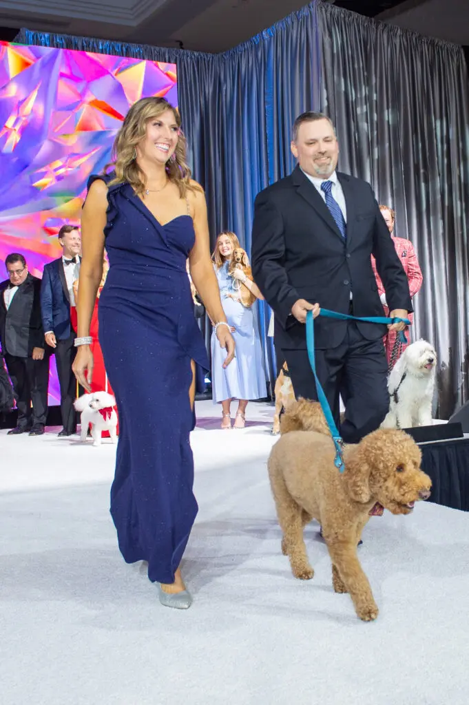 Megan and Keith Waldrop with Hank at Citizens for Animal Protection 'Celebrity Paws Gala' (Photo by Jacob Power)