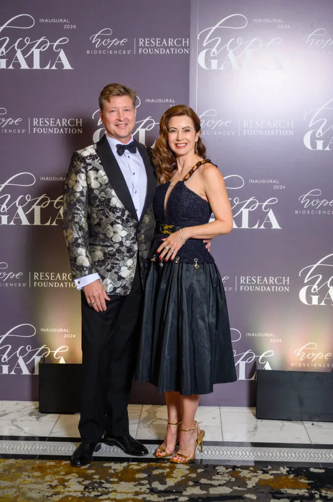 Ross & Jennifer Koller at the Hope Biosciences Research Foundation gala  (Photo by Si Vo)