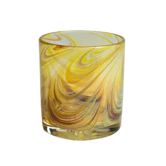 This handcrafted Oak Grain Whiskey Glass is designed for everyday elegance and durability, making it perfect for sipping in style. (Photo courtesy Wimberley Glassworks)