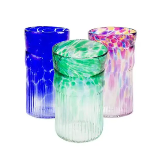 These small, handblown tumblers are perfect for everyday use, with their dishwasher-safe design and unique artisan craftsmanship. (Photo courtesy Wimberley Glassworks)