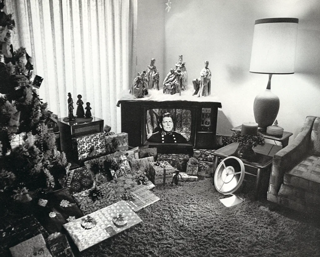 Bill Owens' "Reagan on TV," 1971,  at PDNB Gallery. Owens' finely observed take on suburban mores in and around Livermore, California, published  in 1971, is considered one of the 100 definitive photography books of the 20th century. Owens, whose image-making combines sensitivity and humor, is one of the foundational artists that define PDNB's stable. 