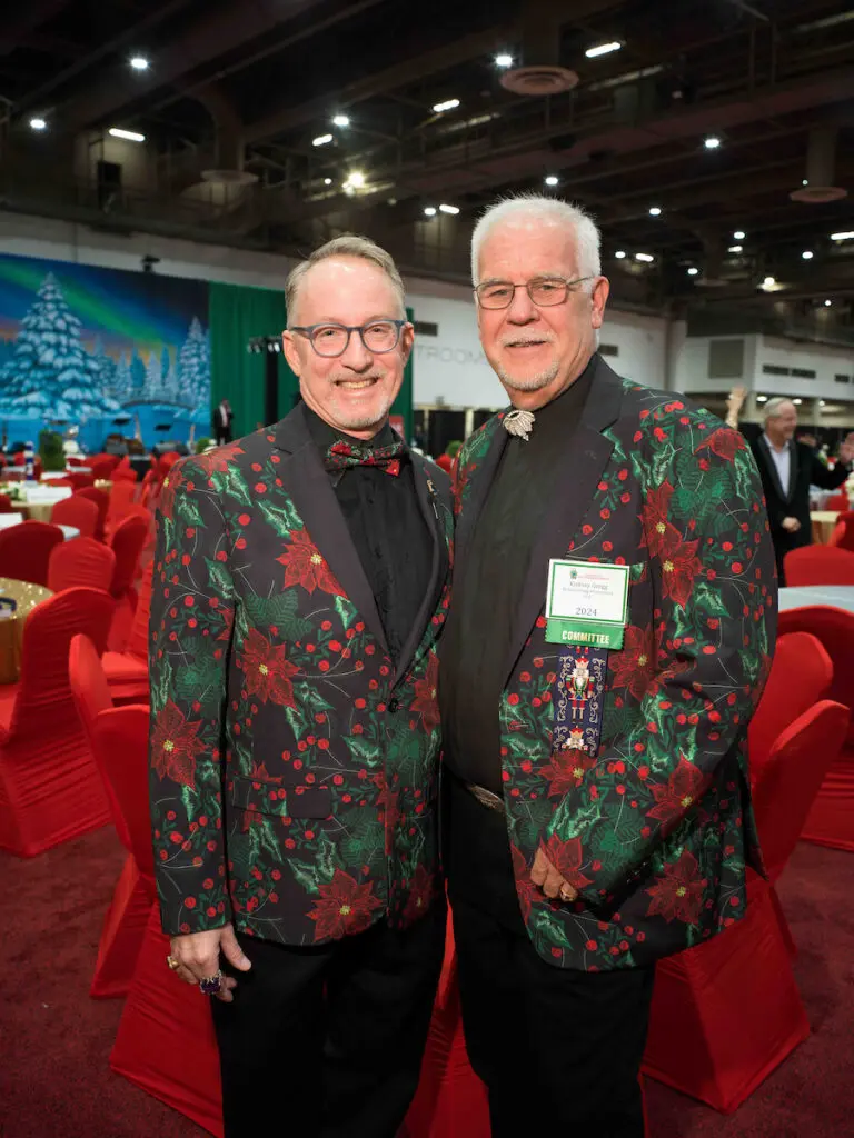 Shay Calhoun, Kirksey Gregg at the Houston Ballet Nutcracker Market Macy's Fashion Avenue show and luncheon