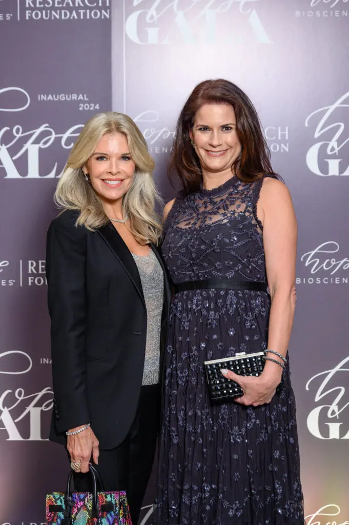 Stephanie Perkins, Katerina Teherian at the Hope Biosciences Research Foundation gala  (Photo by Si Vo)