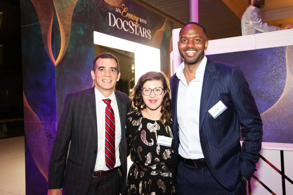 The 2024 DocStars Ethan Sanford, M.D., Sarah Lieber, M.D., M.S.C.R, Anezi Uzendu, M.D., F.A.C.C. (Photo by Ren Morrison and Scott Booth)