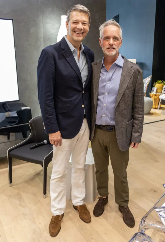 Ty Burks, Christopher Ridolfi at Roche Bobois (Photo by Jordan Geibel)