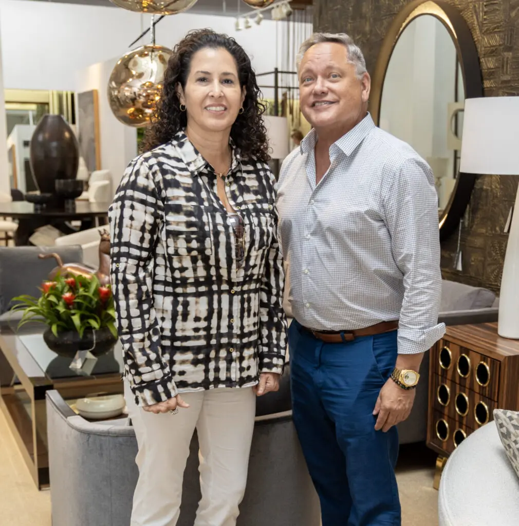 Yvette Gonzalez, Russell Webb at Allan Knight Showroom